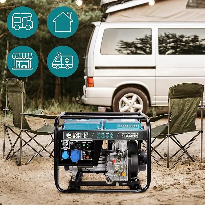 6,5kW Dizel Agregat za struju Konner & Sohnen KS 8100HDE - Slika 3