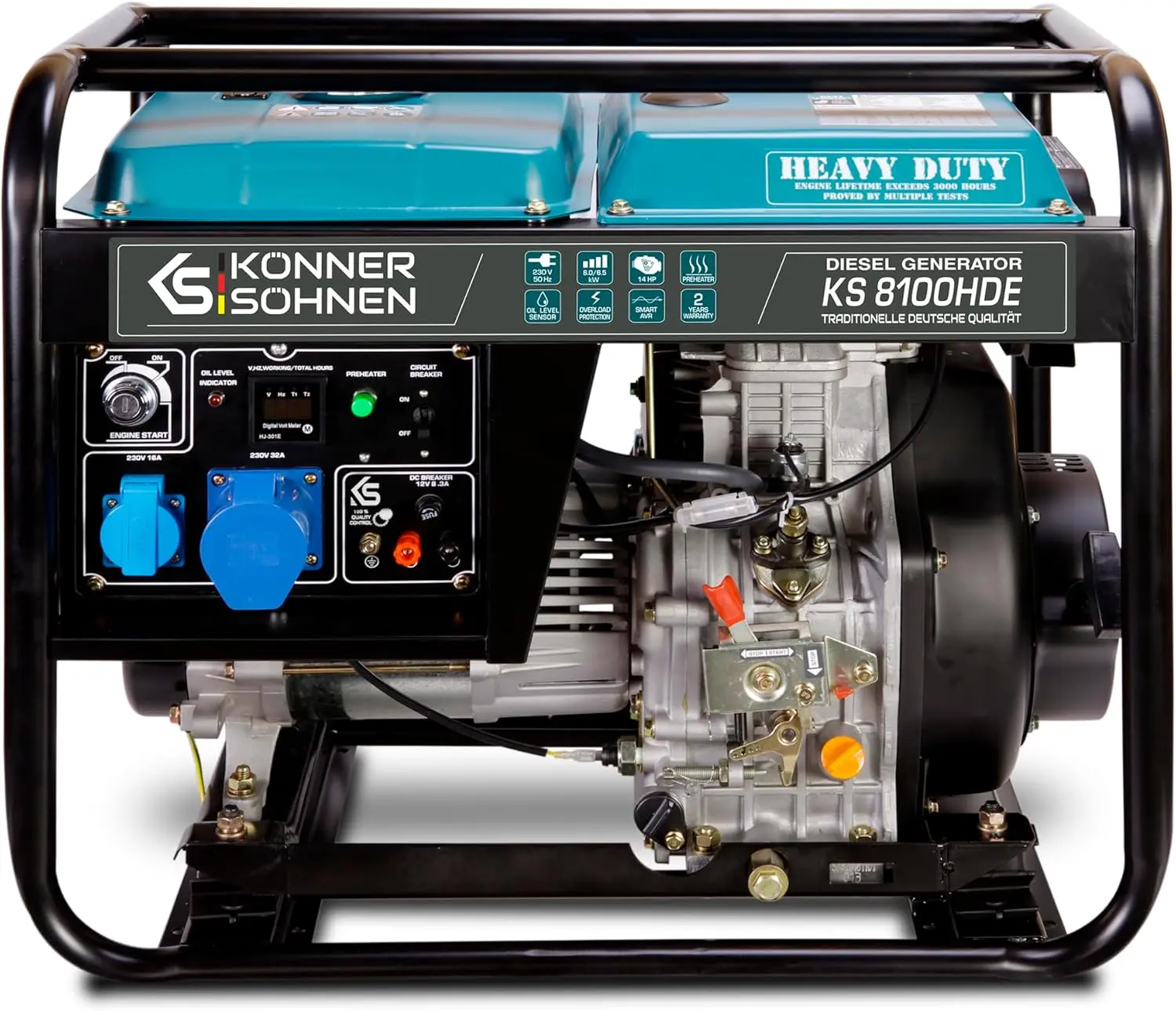 6,5kW Dizel Agregat za struju Konner & Sohnen KS 8100HDE - Slika 8