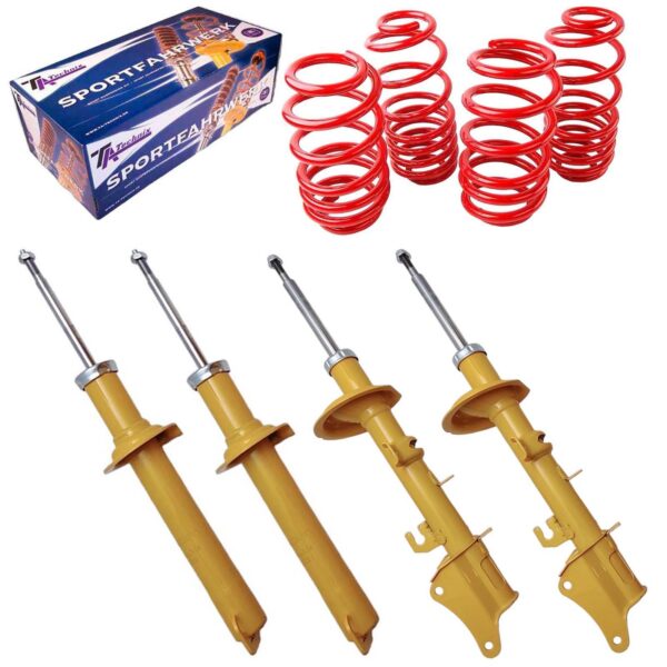 SET-4-AMORTIZERA-+4-OPRUGE-TA-TECHNIX-TA04-ZUTE Sportski Amortizeri + 4 opruge VW Golf VIII CD od 2020 40/40