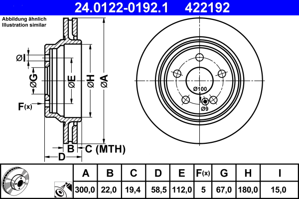 Zadnji Disk MERCEDES S (C215), S (W220) / ATE - Slika 4