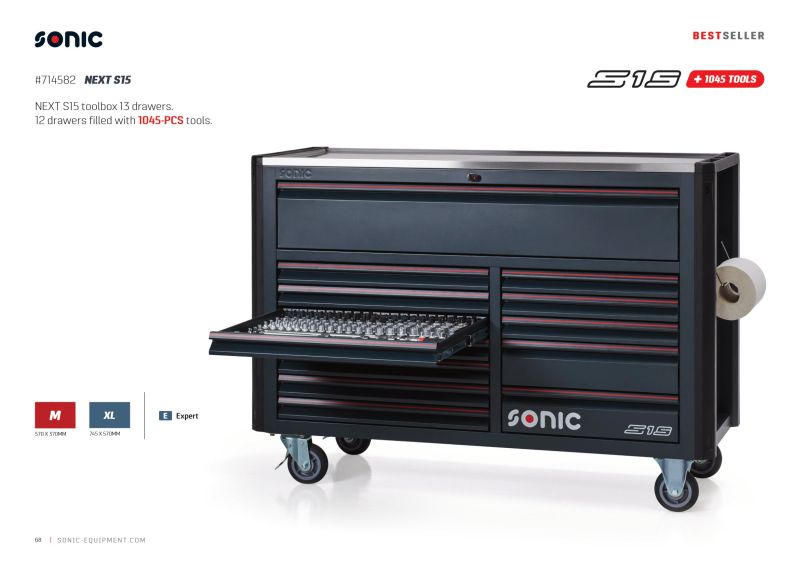 Profesionalna Kolica za alat SONIC S15 / 714582 / 1045 Komada - Slika 5