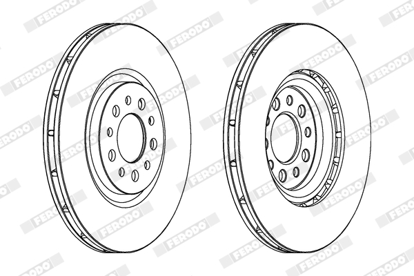 Kočioni disk Prednji FERODO ALFA ROMEO, CHRYSLER, JEEP - Slika 3