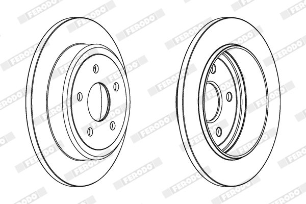 Kočioni disk Zadnji FERODO Citroen, Dodge, Jeep, Mitsubishi - Slika 3