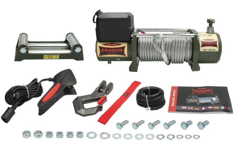 Vitlo za prikolice i specijalna vozila / 20m / 24v / 14000 lb / 6350 kg / DRAGON WINCH - DWT14000HD 24V - Slika 3