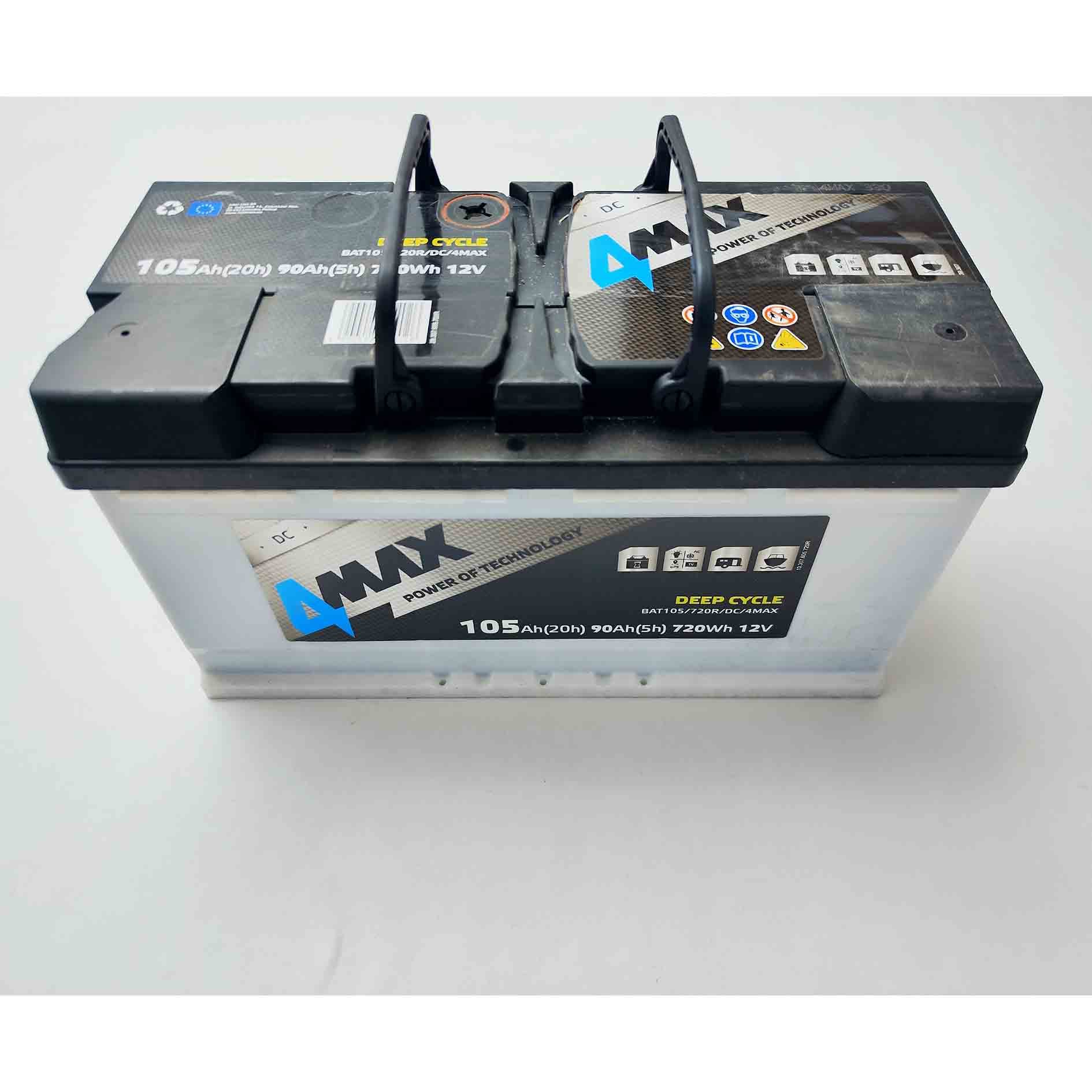 12V / AKUMULATOR 4MAX / 105Ah (EN) DEEP-CYCLE , DUBOKI CIKLUS , Dubokog pražnjenja