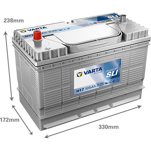 Akumulator VARTA 12V 105Ah/800A (R+ standardno) / Dimenzija 330x172x238mm B01 (pokretački) - Slika 6