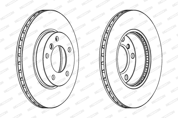 Kočioni disk Prednji BMW 3 (E36), 3 (E46), Z3 (E36), Z4 (E85) 286x22mm , FERODO DDF258C