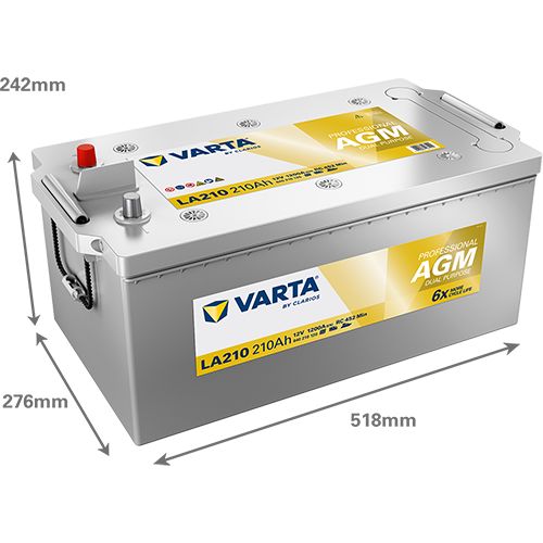 210 Ah / 1200A Akumulator 12V - VARTA PROFESSIONAL AGM - Slika 8