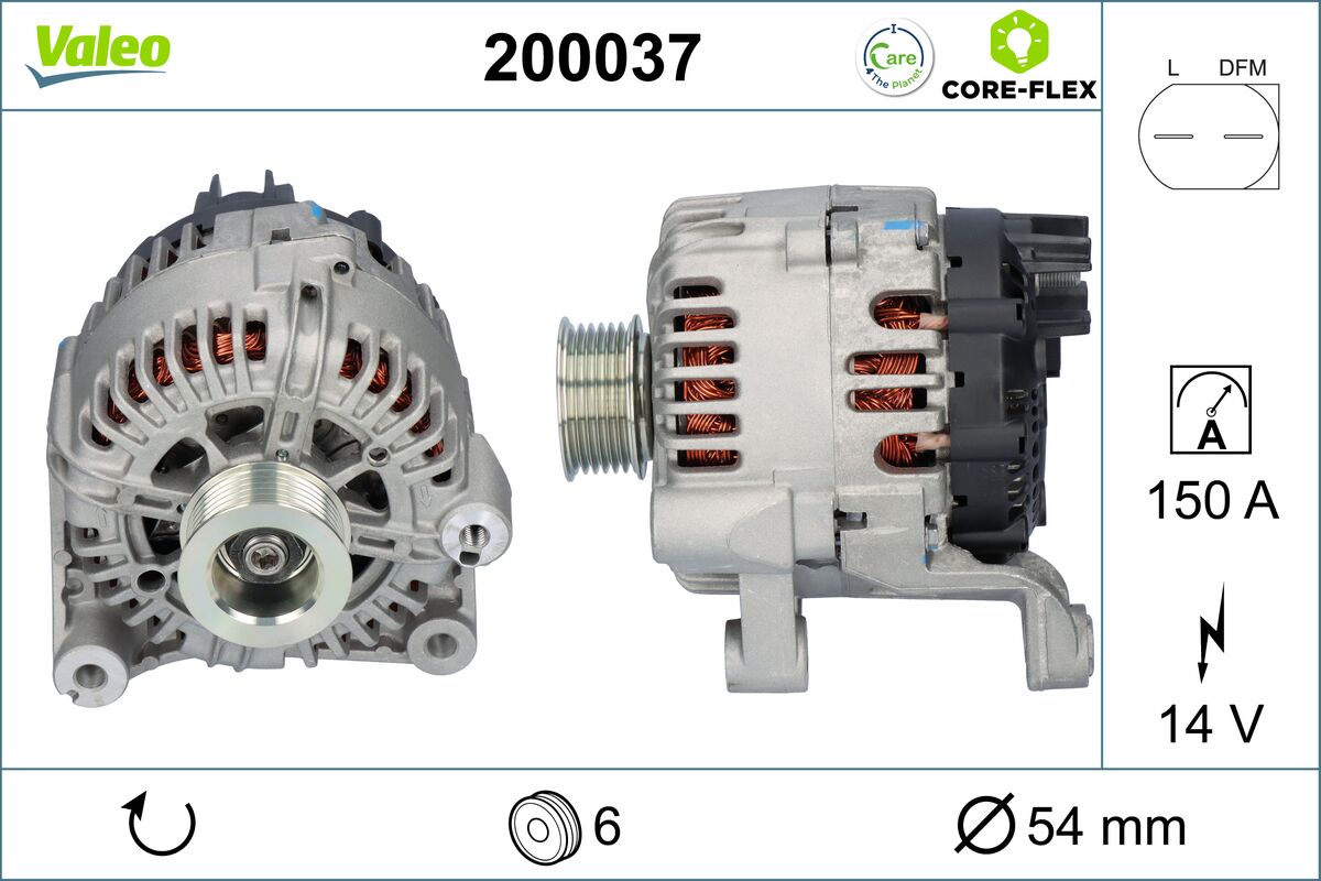 Alternator VALEO odgovara za BMW 3 (E46), 5 (E39), X3 (E83), X5 (E53) 2.0D-3.0D od 1996.-2011.