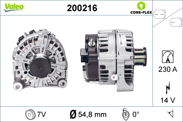 Alternator VALEO odgovara za BMW 5 (F10), 5 (F11), 5 GRAN TURISMO (F07), 7 (F01, F02, F03, F04), X5 (E70), X6 (E71, E72), X6 (F16, F86) 3.0D od 2008.-2019. - Slika 5