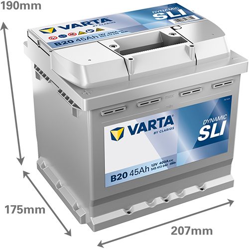 Akumulator za startovanje Akumulator VARTA 12V 45Ah/400A (L+ standardno) 207x175x190 B13 (pokretački) - Slika 5