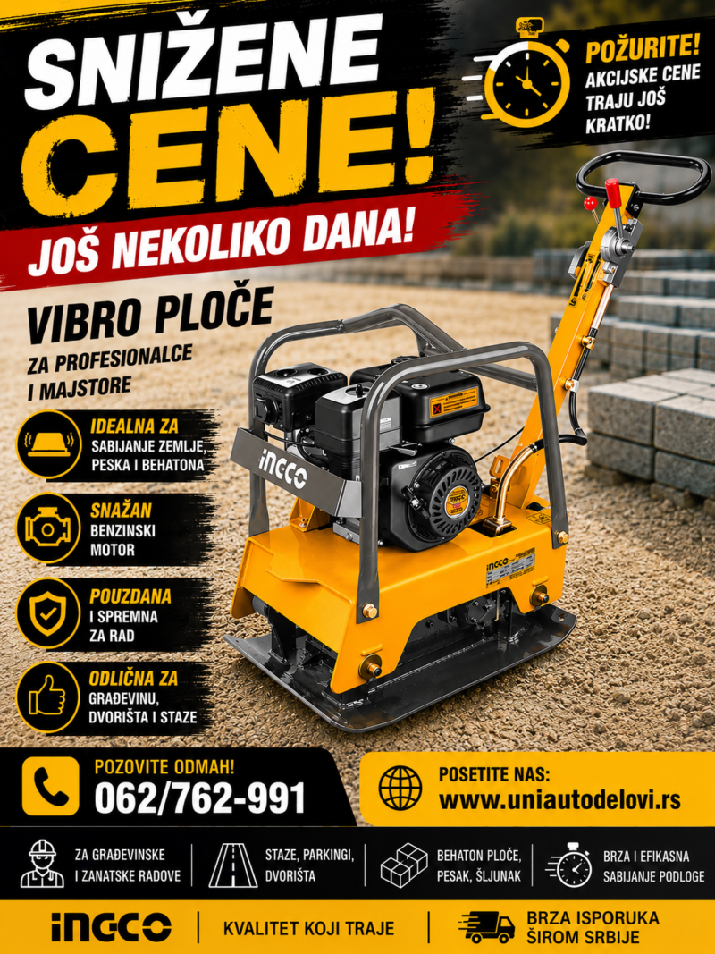 Benzinski NABIJAČ SA VIBRO PLOČOM MOTOR INGCO CP125-2E