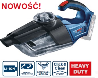 Usisivač BOSCH za industrijsku upotrebu/za komercijalnu upotrebu/za kućnu upotrebu/za vozilo suvo GAS 18 V-Li 18V, (EN) GAS 18V-LI - without a battery and a charger; BOSCH 0 601 9C6 200