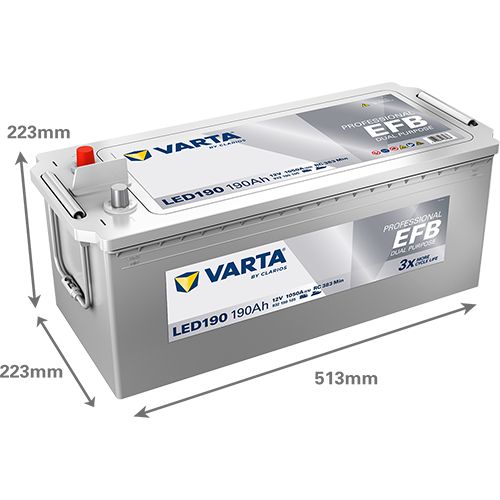 Akumulator VARTA 12V 190Ah/1050A PROFESSIONAL DUAL PURPOSE EFB EFB932190105 - Slika 8