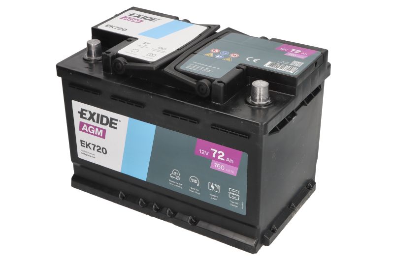 Akumulator EXIDE 12V 72Ah/760A AGM EK720