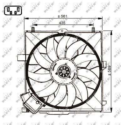 Ventilator hladnjaka NRF odgovara za: MERCEDES G (W463) 3.0D-6.0 od 2000-2018; NRF - NRF 47732