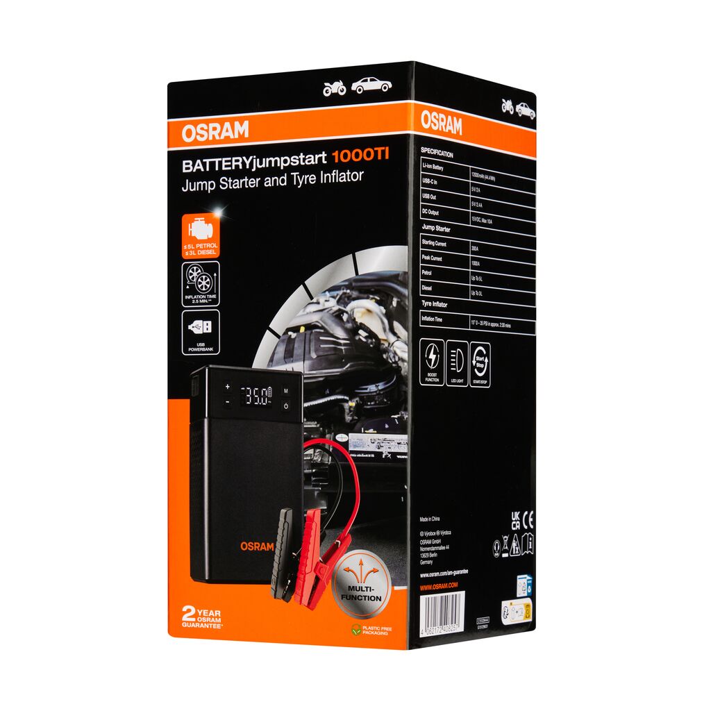 Uređaj za startanje Booster sa kompresorom OSRAM OJS020TI - Slika 8