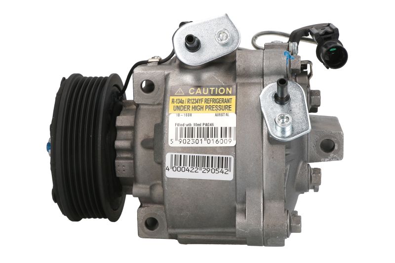 Kompresor klime QS90, promer remenice 95mm, 12V AIRSTAL odgovara za: CITROEN C-CROSSER, C-CROSSER ENTERPRISE; MITSUBISHI ASX, LANCER VIII, OUTLANDER II, OUTLANDER III; PEUGEOT 4007 1.8-2.4 od 2006-; AIRSTAL 10-1600