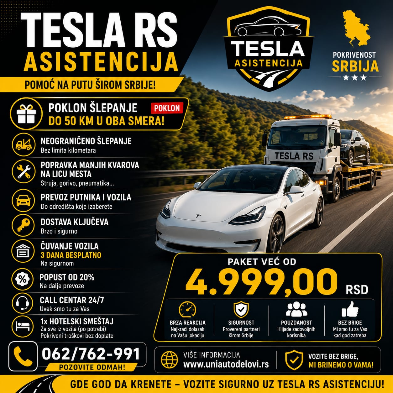 🚗 TESLA RS PAKET ASISTENCIJE