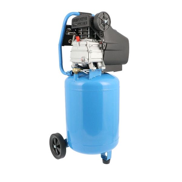 Klipni kompresor AIRPRESS, nazivna snaga; 1,8kW, pritisak u barima; 8bar, spremnik; 50l, napon; 230V, učinkovitost; 288l/min, broj klipova; 1kom.,razina buke; 97dB, direktan pogon; AIRPRESS 36852