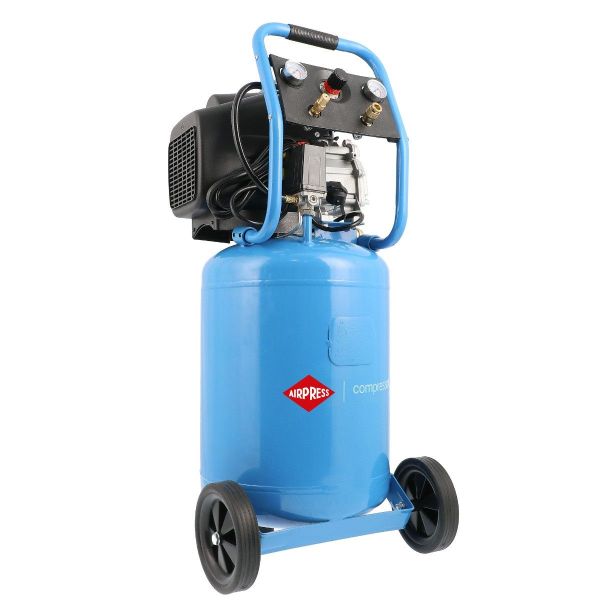 Klipni kompresor AIRPRESS, nazivna snaga; 1,8kW, pritisak u barima; 8bar, spremnik; 50l, napon; 230V, učinkovitost; 288l/min, broj klipova; 1kom.,razina buke; 97dB, direktan pogon; AIRPRESS 36852