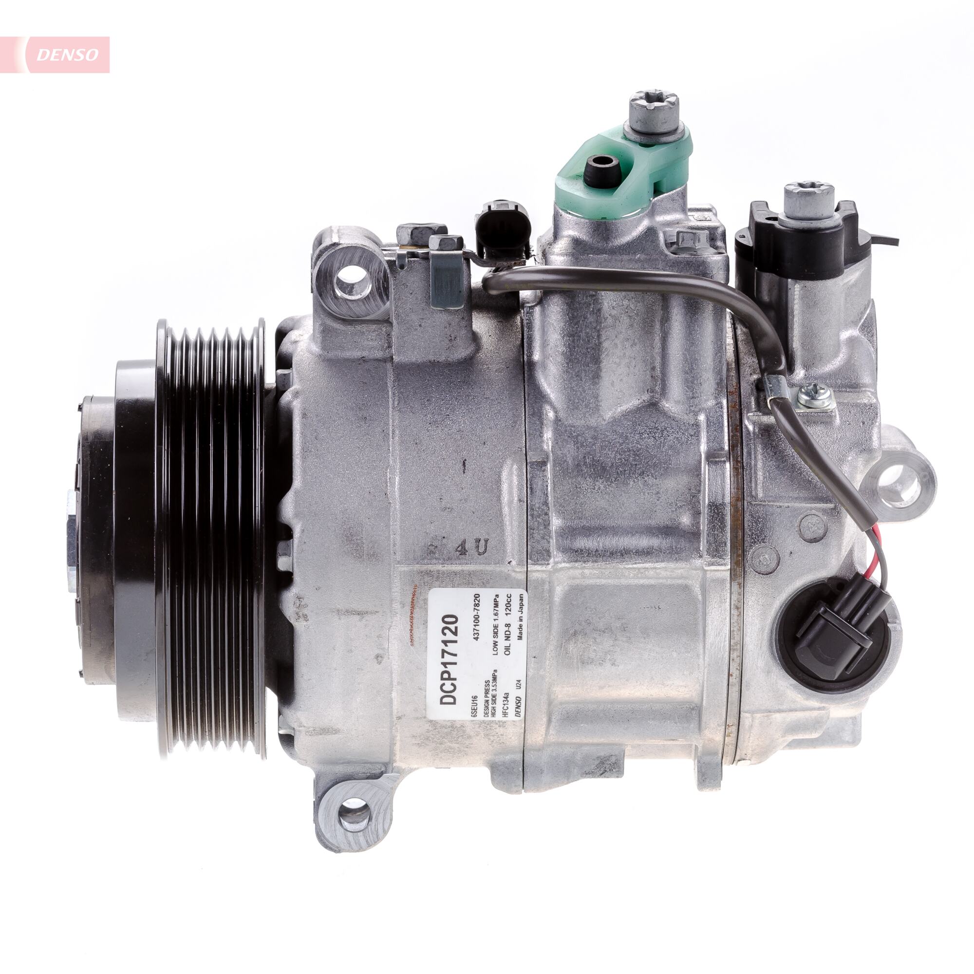 Kompresor klime 6SEU16C, promjer remenice 110mm, 12V odgovara: MERCEDES E (A207), E (C207), E T-MODEL (S212), E (W212) 5.5 DENSO-DCP17120