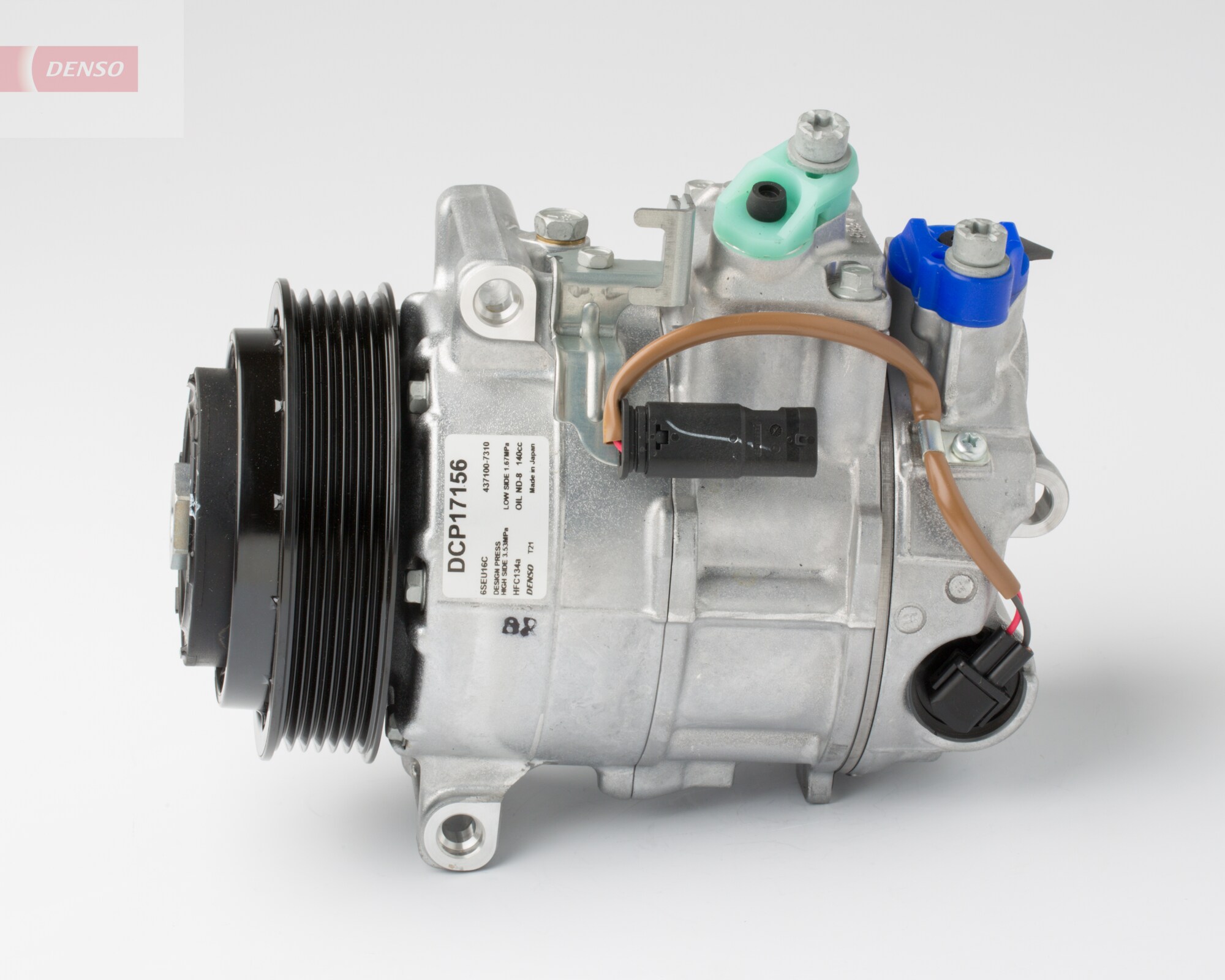 Kompresor klime 6SEU16C, promjer remenice 115mm, 12V odgovara: MERCEDES C T-MODEL (S204), C (W204), M (W166) 2.2D/3.5 04.10-12.15