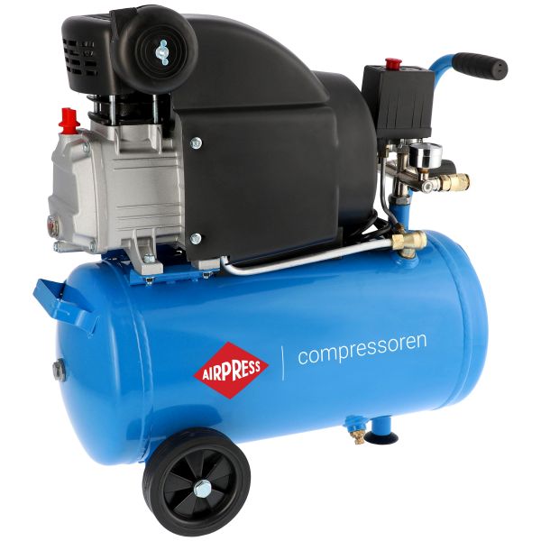 Klipni kompresor EVERT, nazivna snaga; 1,5kW, pritisak u barima; 8bar, spremnik; 24l, napon; 230V, učinkovitost; 196l/min, broj klipova; 1kom.,razina buke; 97dB; EVERT EVERT310/25