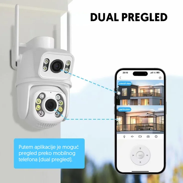 IP Wi-Fi dual kamera; ELEMENTA WFIP-5043X