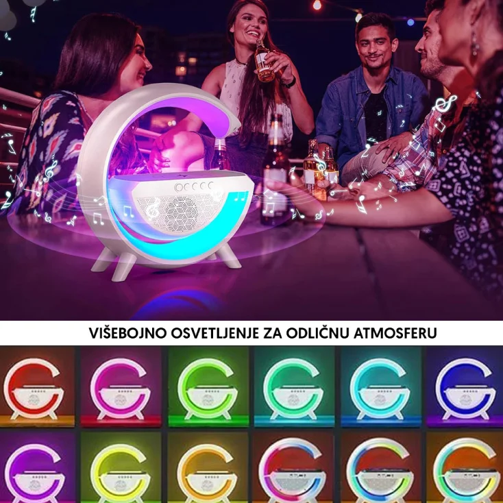 RGB BT zvučnik sa bežičnim punjačem; Yiwu Moon Star YW13173-3383