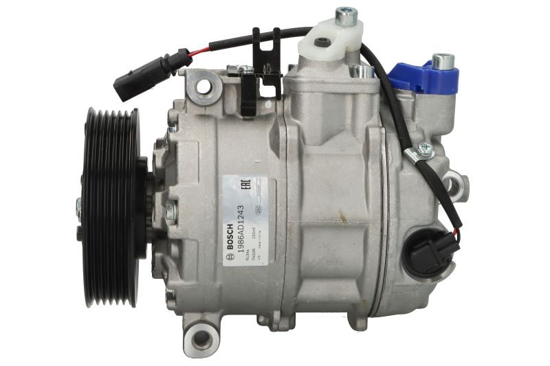 Kompresor klime 7SEU16C BOSCH, promer remenice 110mm, 12V ZA: AUDI A3, A4 B6, A6 C5, A8 D3, Q3, TT 1.6-3.0 od 2000. BOSCH 1986AD1243,1 986 AD1 243