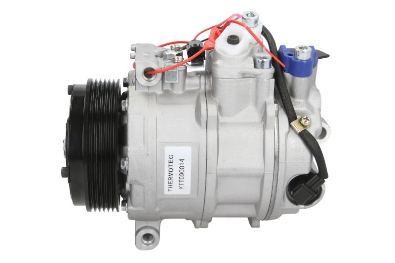 Kompresor klime 7SEU16C, promjer remenice 110mm, 12V THERMOTEC odgovara za: MERCEDES C (CL203), C T-MODEL (S203), C (W203), C (W204), CLC (CL203), CLK (C209), CLS (C219), E T-MODEL (S211) 1.8-6.3 od 1996-; THERMOTEC KTT090014
