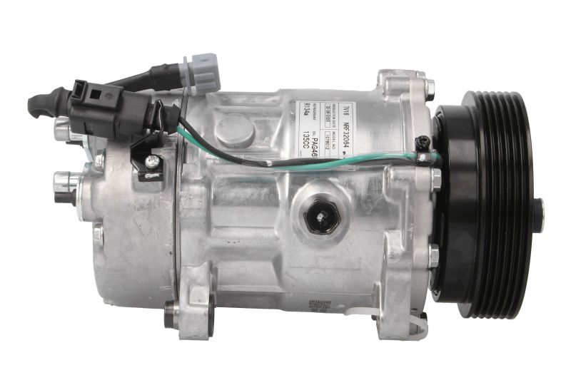 Kompresor klime SD7V16 WITH ADAPTER, promer remenice 119mm, 12V NRF odgovara za: AUDI A3, TT; FORD GALAXY I, GALAXY MK I; SEAT ALHAMBRA, CORDOBA, CORDOBA VARIO 1.4-3.2 od 1993-2015; NRF NRF 32064