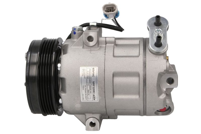 Kompresor klime CVC, promer remenice 109mm, 12V ZA: OPEL AGILA, ASTRA G, CORSA C, CORSA C/HATCHBACK, ZAFIRA A 1.0/1.2/1.6 od 1999.-2009. NRF NRF32083/NRF 32083