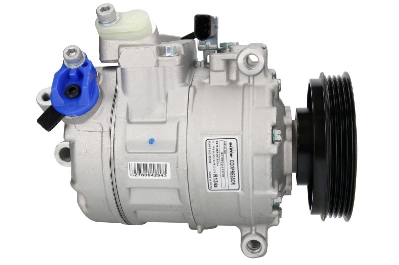 Kompresor klime 7SEU16C NRF, promer remenice 110mm, 12V ZA: AUDI A4 B6, A6 C5 1.9D od 2001.-2005. NRF NRF 32106
