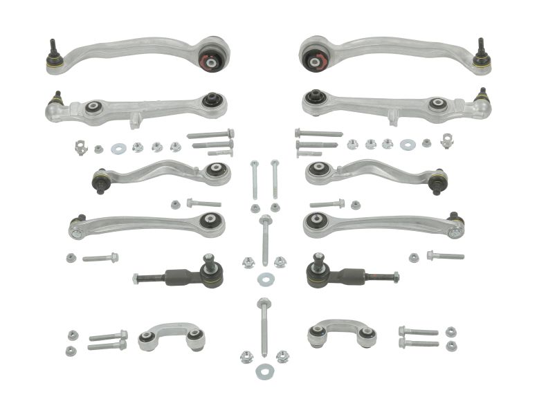 Komplet spone, vešanje: 498 998 S1 8D0 set vilica (8szt.) + savjet šipki (2 kom) + ubod konektori VW Passat, Audi A4 97-99, MOOG VO-RK-5001