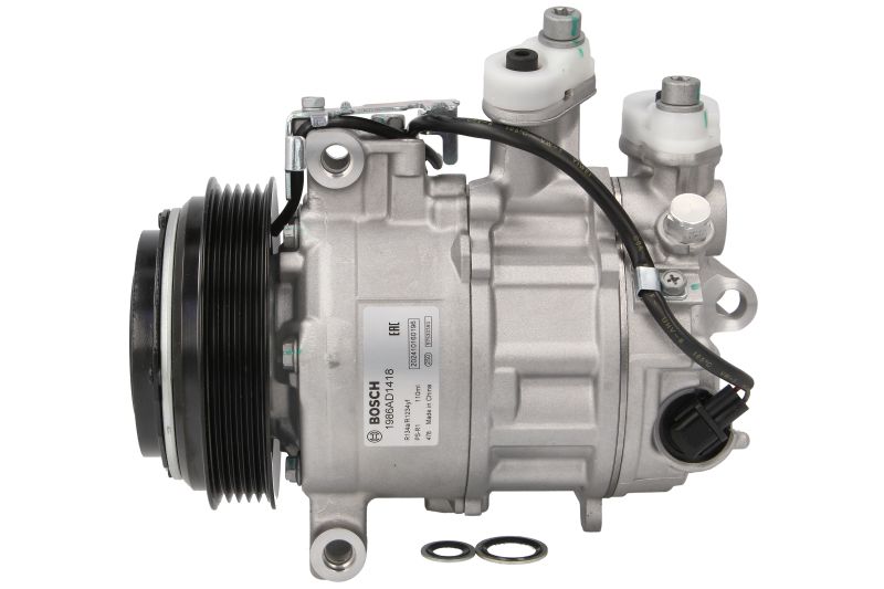 Kompresor klime, promer remenice 115mm, 12V ZA: MERCEDES C (A205), C (C205), C T-MODEL (S205), C (W205), CLS (C257), E (A238), E ALL-TERRAIN (S213), E (C238) 1.6D-Electric od 2016. BOCSH 1986AD1418,1 986 AD1 418