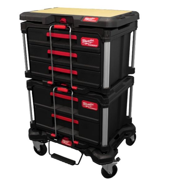 Kofer za alat, plastika, broj punih ladica: 5kom., crna/crveni, dimenzije 620x480x972, MILWAUKEE 4932492892