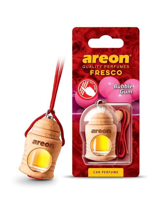 AREON FRESCO BUBBLE GUM 4 ml – osveživač vazduha za automobil sa prijatnim, slatkim mirisom žvakaće gume.