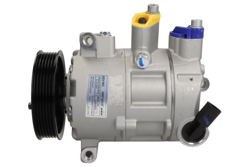Kompresor klime PXE16 ZA : AUDI A1, A3, A4 B6, Q2, Q3, TT; CUPRA ATECA; SEAT ALHAMBRA, ALTEA, ALTEA XL, ARONA, ATECA, IBIZA IV, IBIZA IV SC 1.0-3.6 2000- NRF NRF32147