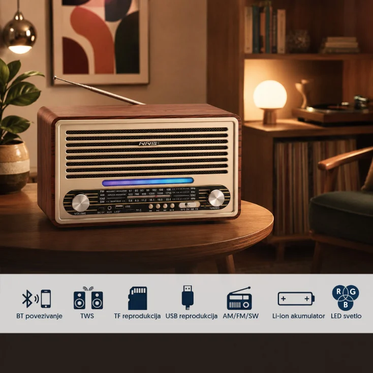 Retro Bluetooth radio 6679BT; NS-6679BT