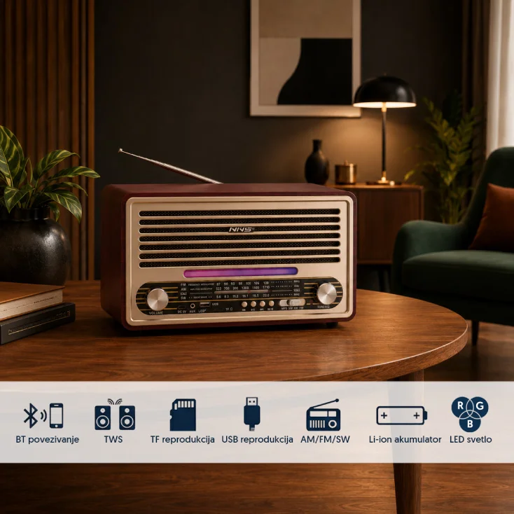 Retro Bluetooth radio 6679BT/B; NS-6679BT/B