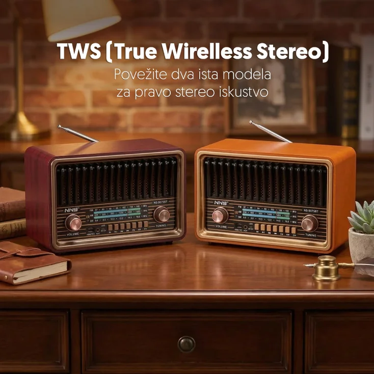 Retro RGB Bluetooth radio 8075BT; NS-8075BT
