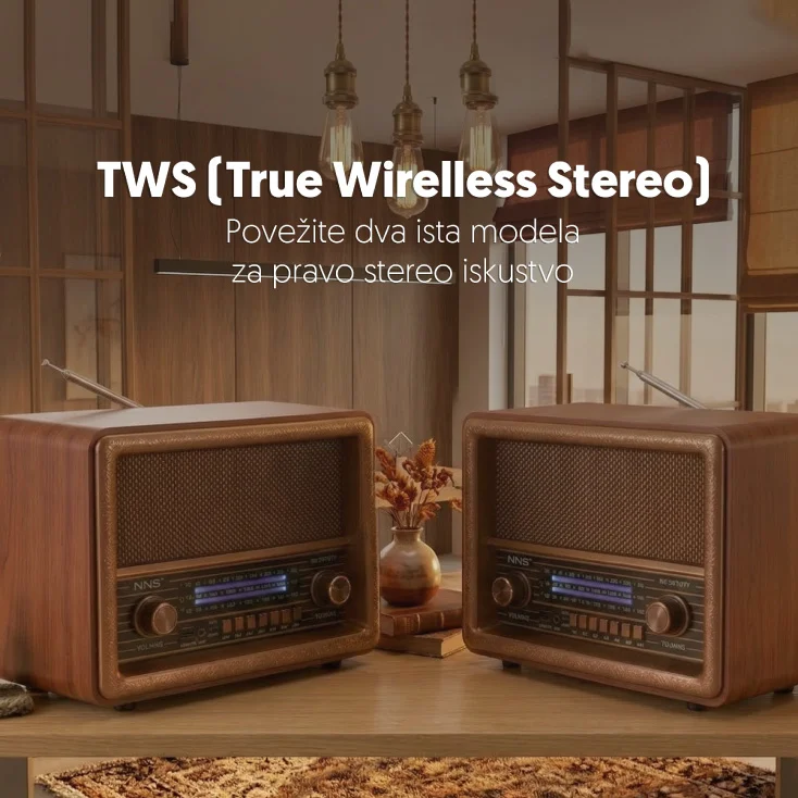 Retro RGB Bluetooth radio 8076BT/B; NS-8076BT/B