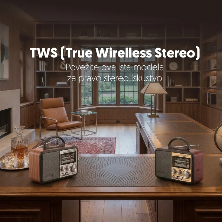 Prenosni retro Bluetooth radio 8897BT/C; NS-8897BT/C