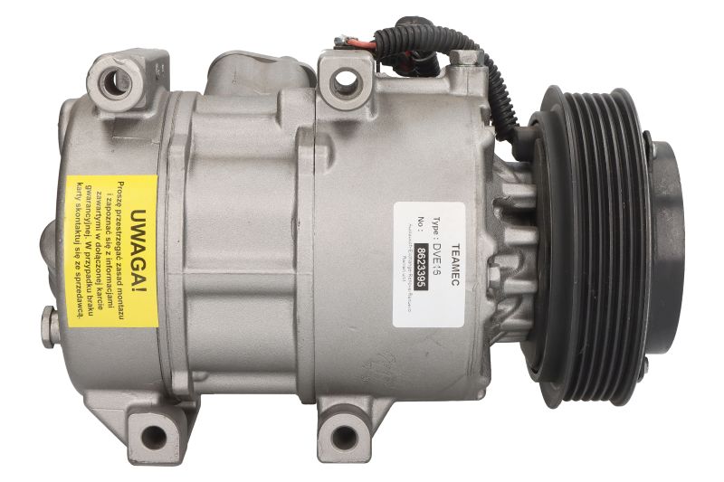 Kompresor klime DVE16, promer remenice 119mm, 12V ZA HYUNDAI IX35; KIA SPORTAGE III 2.02.4 od 2009.-2015. TEAMEC TM8623395