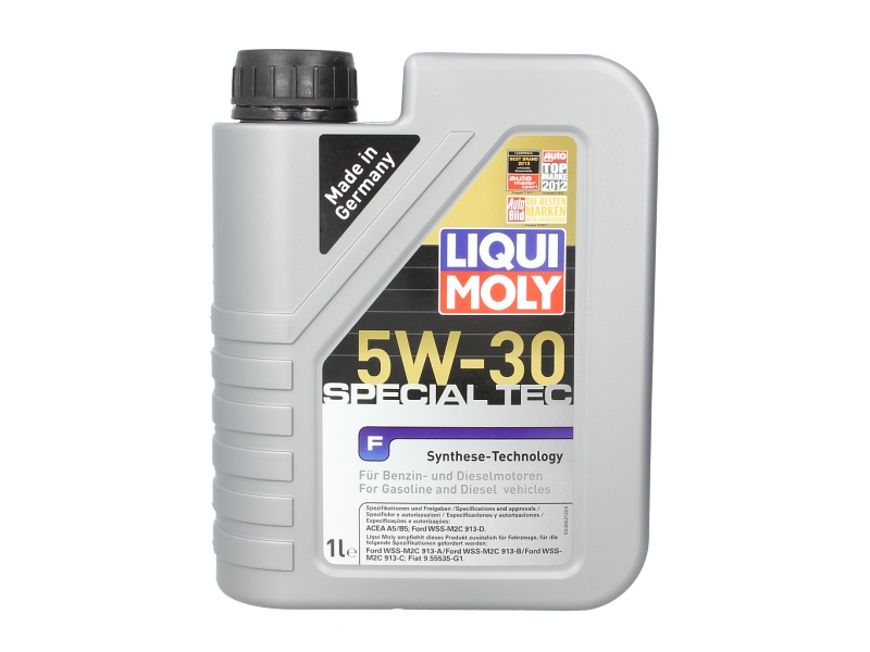 Ulje za motor 1L F 5W30 LIQUI MOLY (pogodno za motore s DPF) ACEA A5-08B5-08, Ford WSS-M2C 913-A, Ford WSS-M2C 913-B, Ford WSS-M2C 913-C, Fiat 9,55535 -G1