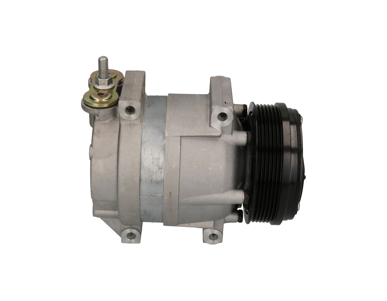 Kompresor klime V5, promer remenice 120mm, 12V BOSCH odgovara za: CHEVROLET AVEO / KALOS; DAEWOO KALOS, NUBIRA 1.2/1.5/1.6 OD 2002-; BOSCH 1986AD1249