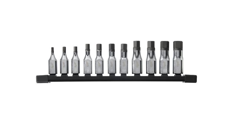 Jaki nasadni ključ, set nasadki 3/8" (Istorodan), 11 kom, profil: HEX, hEX veličina: 4; 5; 6; 7; 8; 9; 10; 11; 12; 13; 14, MILWAUKEE 4932480567
