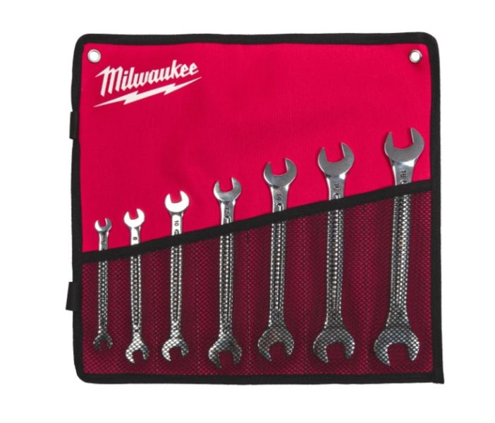 Set alata, Dvostrani otvoreni ključ HEX 6, 7, 8, 9, 10, 11, 12, 13, 14, 15, 16, 17, 18, 19 mm, oblik: ravni, 7 kom., MILWAUKEE 4932492713